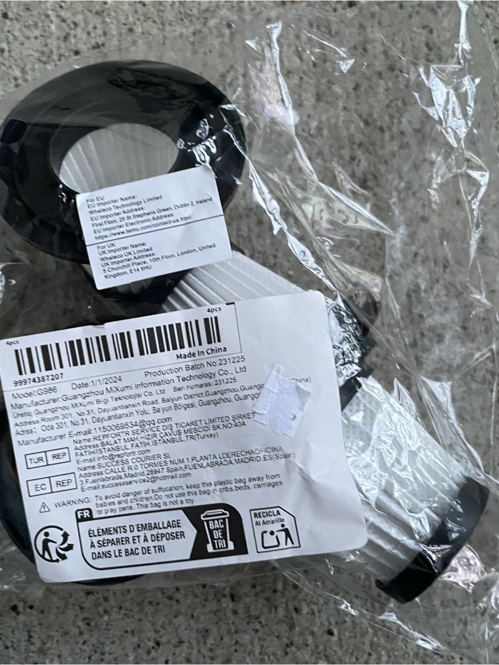 replacement HEPA filters for a handheld vacuum cleaner New